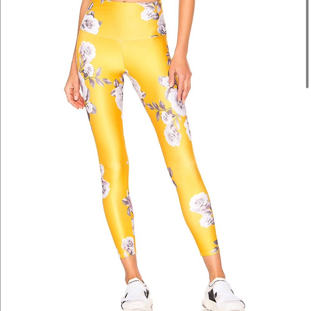 Yellow Floral Onzie Leggings